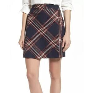 Halogen Size 10P Mini Skirt Petite Plaid Academia Preppy Schoolgirl Y2K Wrap